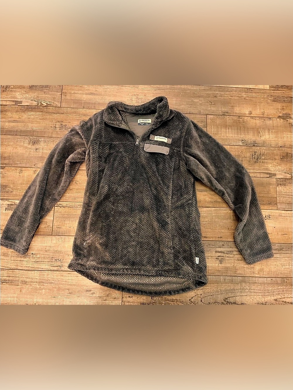 Magellan Outdoors Classic Fit Fleece Jacket Black Medium
